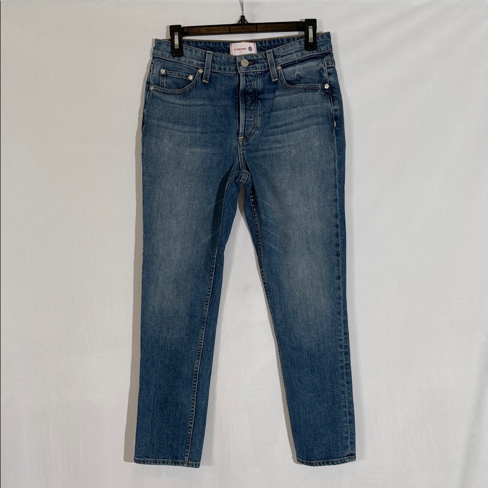 Sundry Jeans Size 26 Embroidered Hearts Seville Wash Button Fly